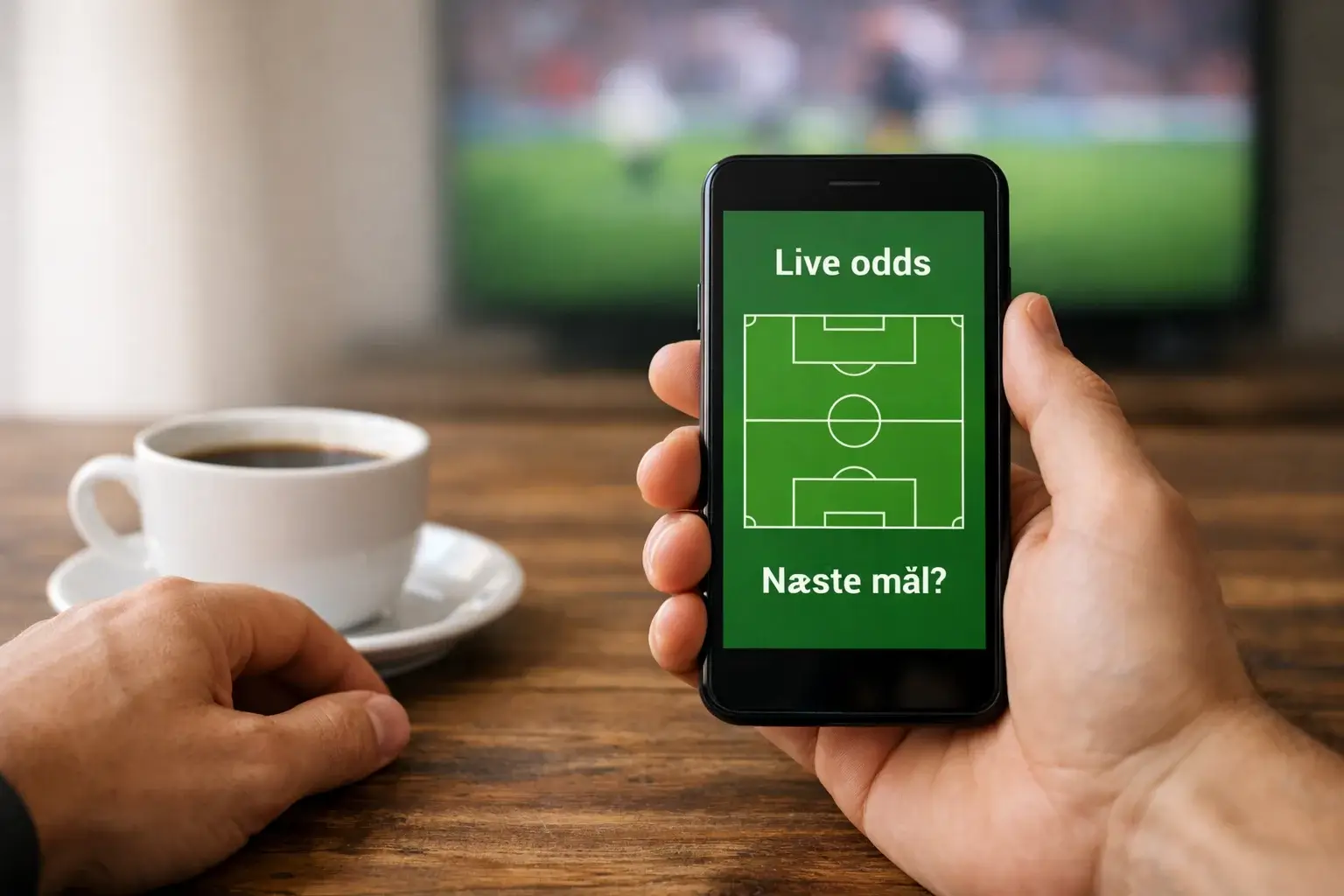 Person træffer hurtige beslutninger under live betting