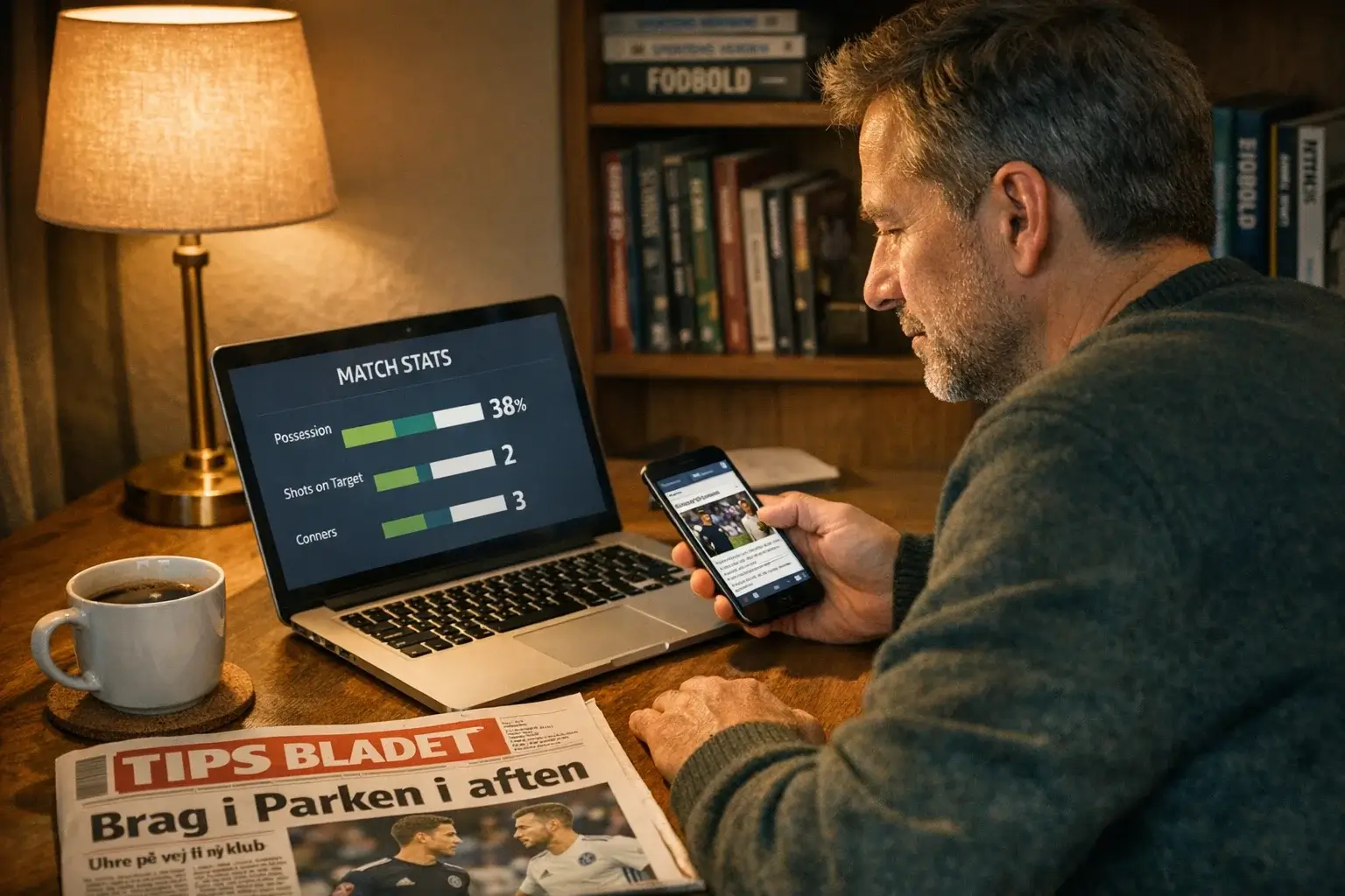 Spiller der researcher lokale fodboldnyheder for betting-fordel